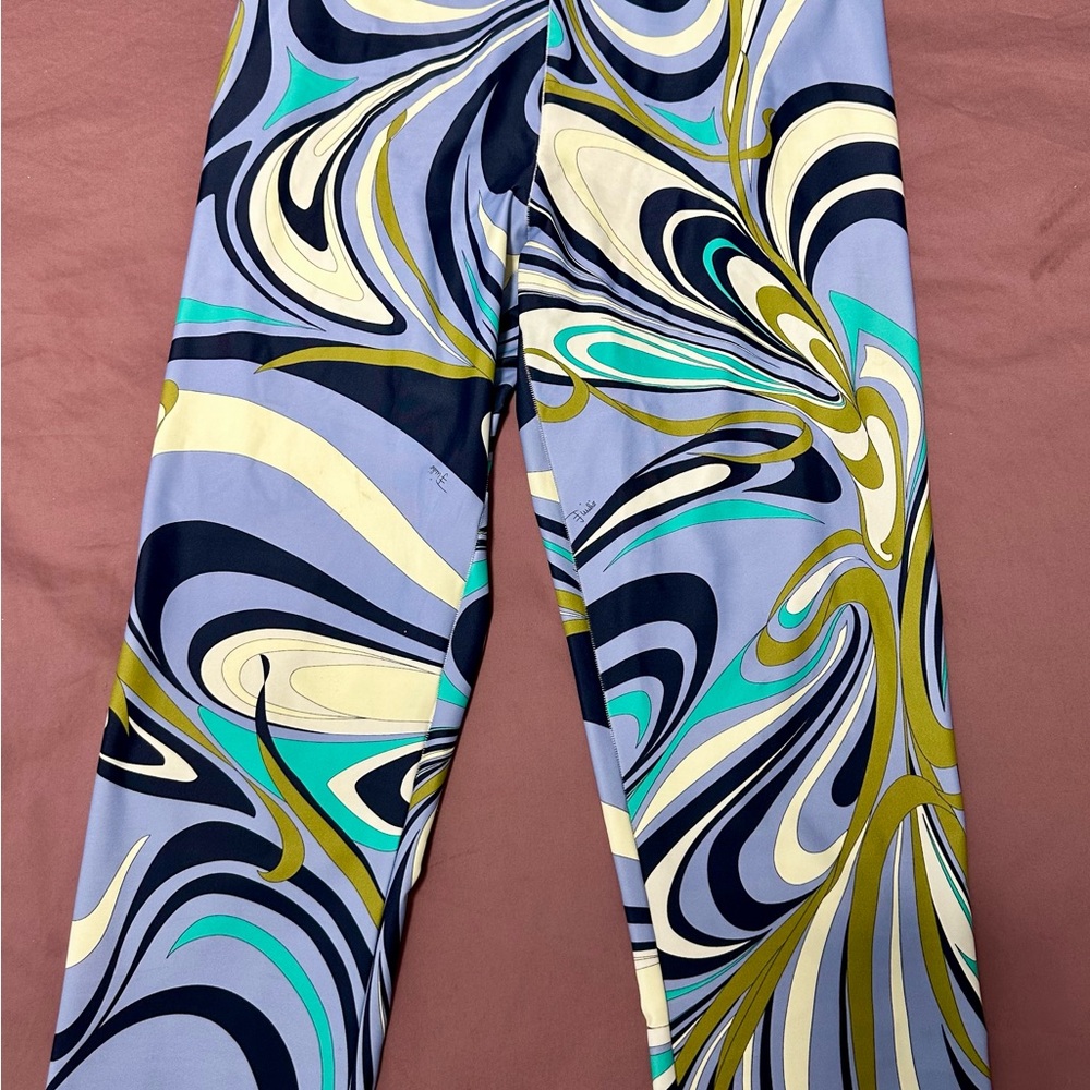Emilio Pucci Multicolor Swirl Leggings